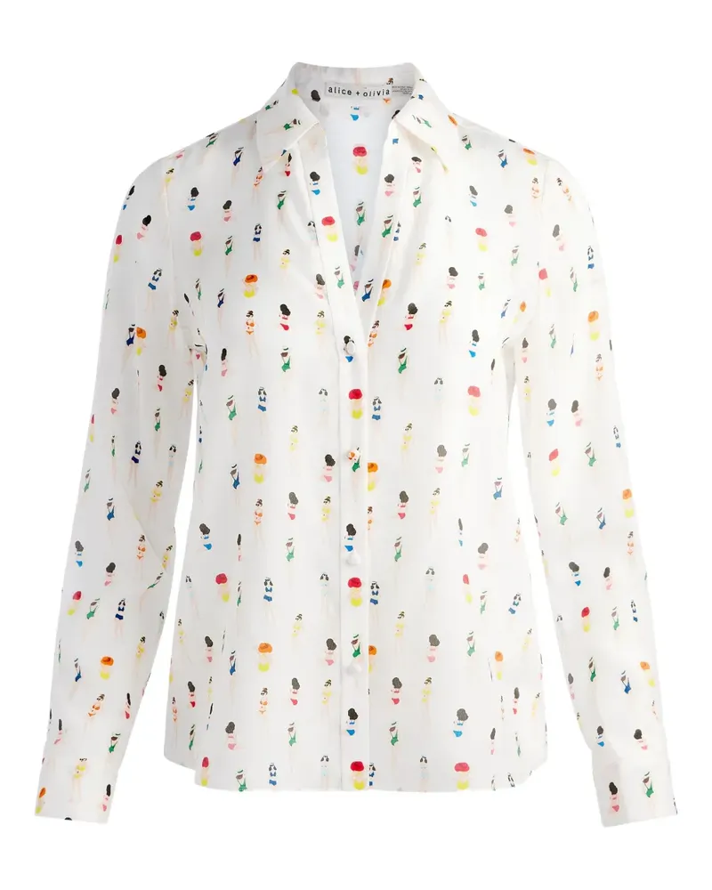 Alice + Olivia Eloise Hemd - Weiß Weiß