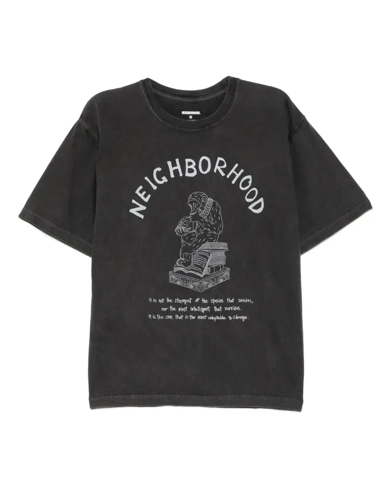 Neighborhood T-Shirt mit grafischem Print - Grau Grau
