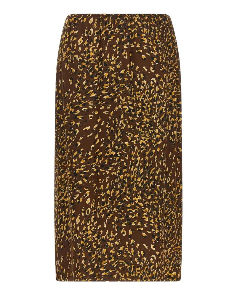 Twin-Set animal-print midi skirt - Braun Braun