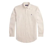 Gestreiftes Button-down-Hemd - Nude