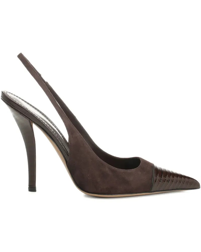 Paris Texas Lidia Slingback-Pumps 105mm - Schwarz Schwarz