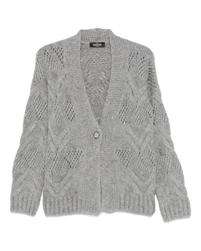 Gran Sasso openwork button-up cardigan - Grau Grau