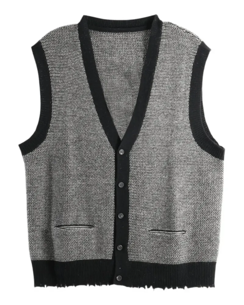 Ziggy Chen Cardigan mit Knöpfen - Grau Grau