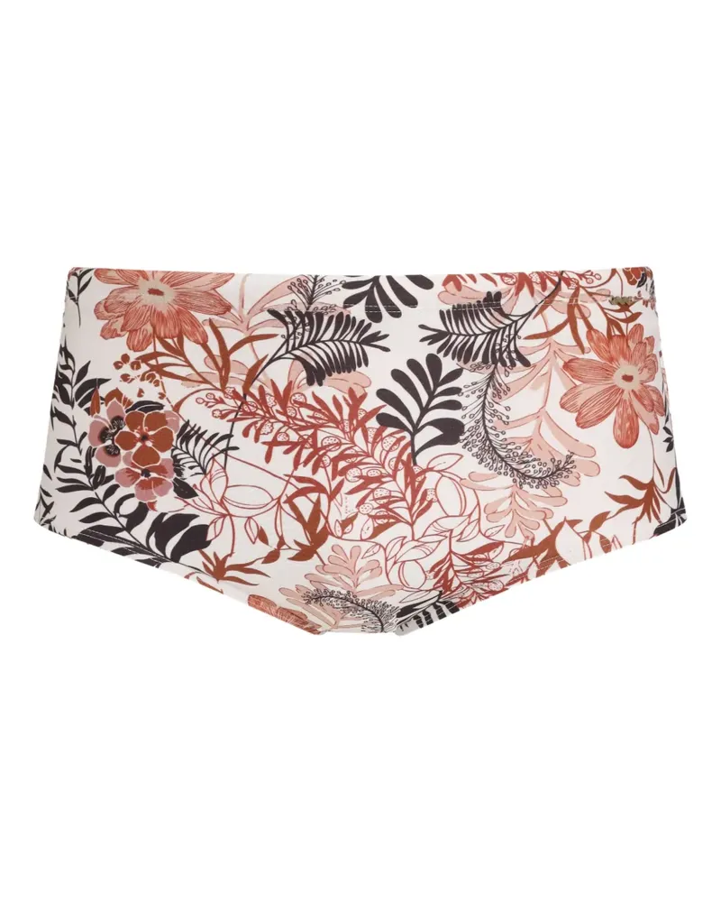 Amir Slama Badeshorts mit Blumen-Print - Weiß Weiß
