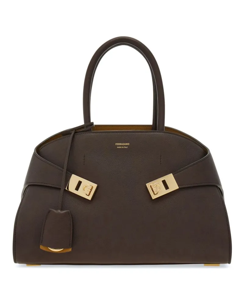 Ferragamo Kleine Hug Handtasche - Braun Braun
