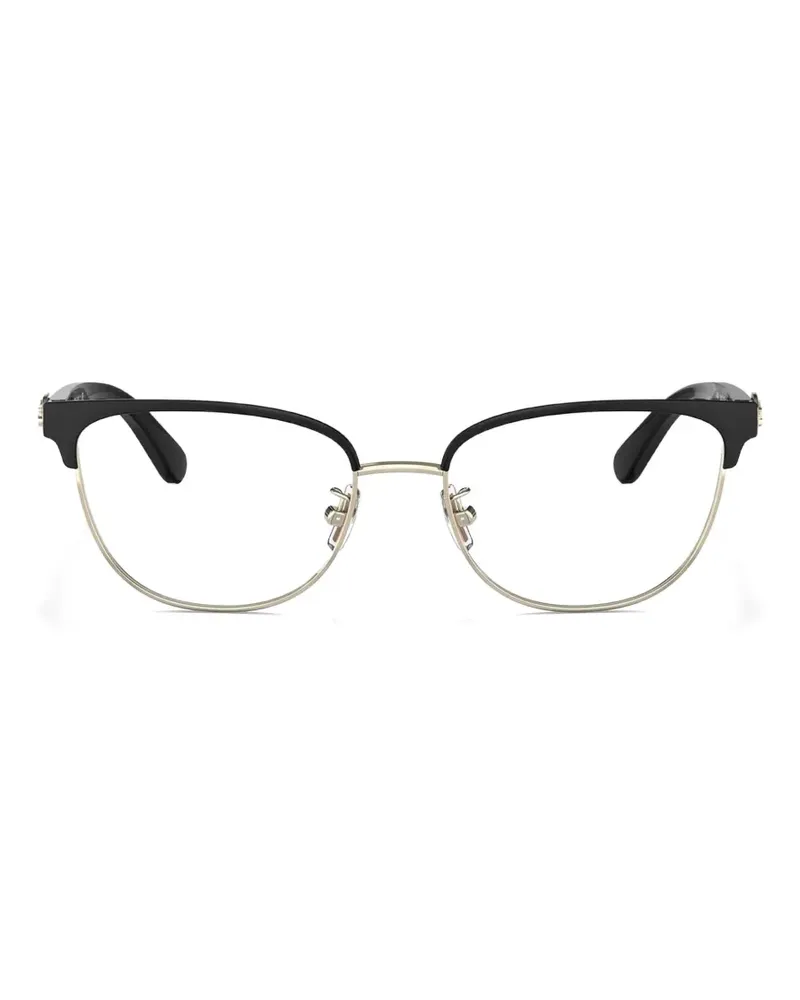 Coach logo-plaque cat-eye glasses - Schwarz Schwarz