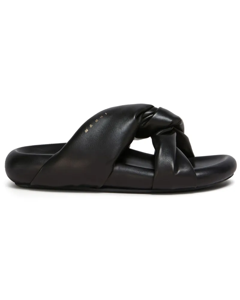 Marni Bubble Sandalen aus Leder - Schwarz Schwarz