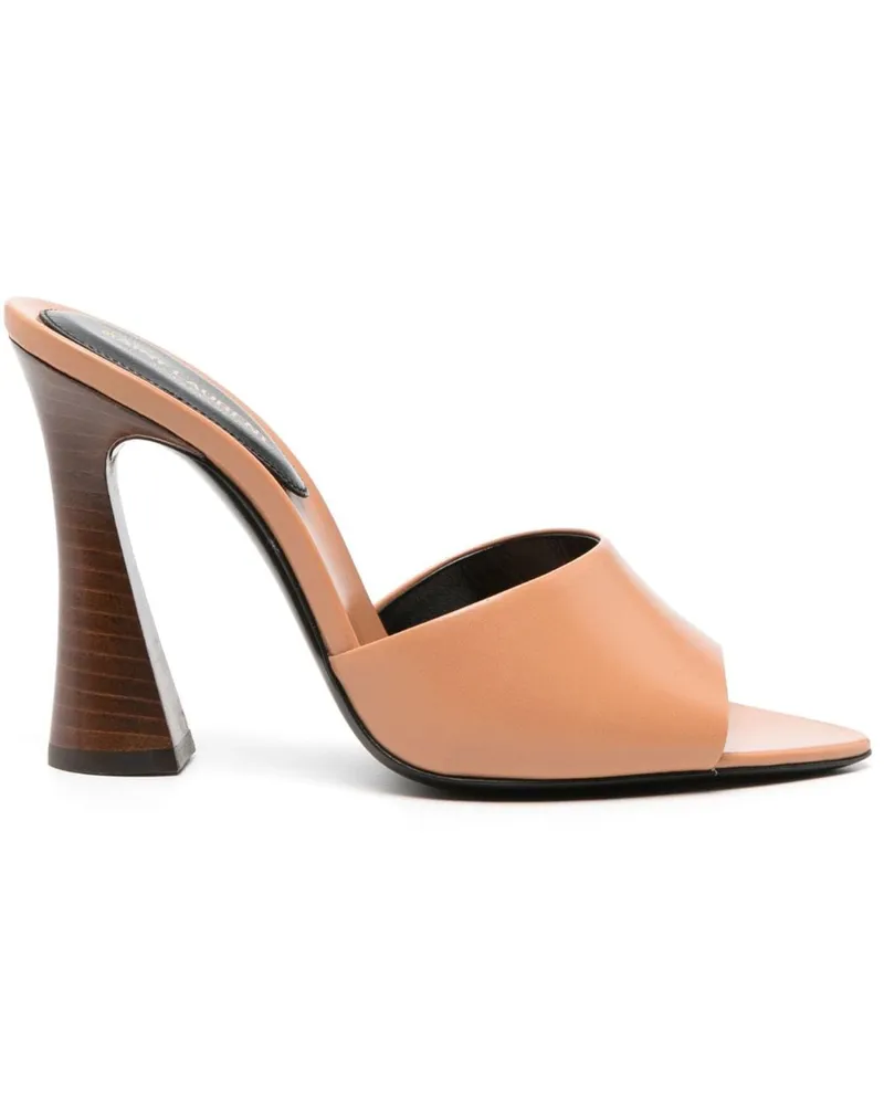 Saint Laurent Suite Pantoletten 105mm - Nude Nude