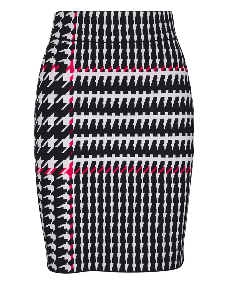 Akris houndstooth check mini skirt - Schwarz Schwarz