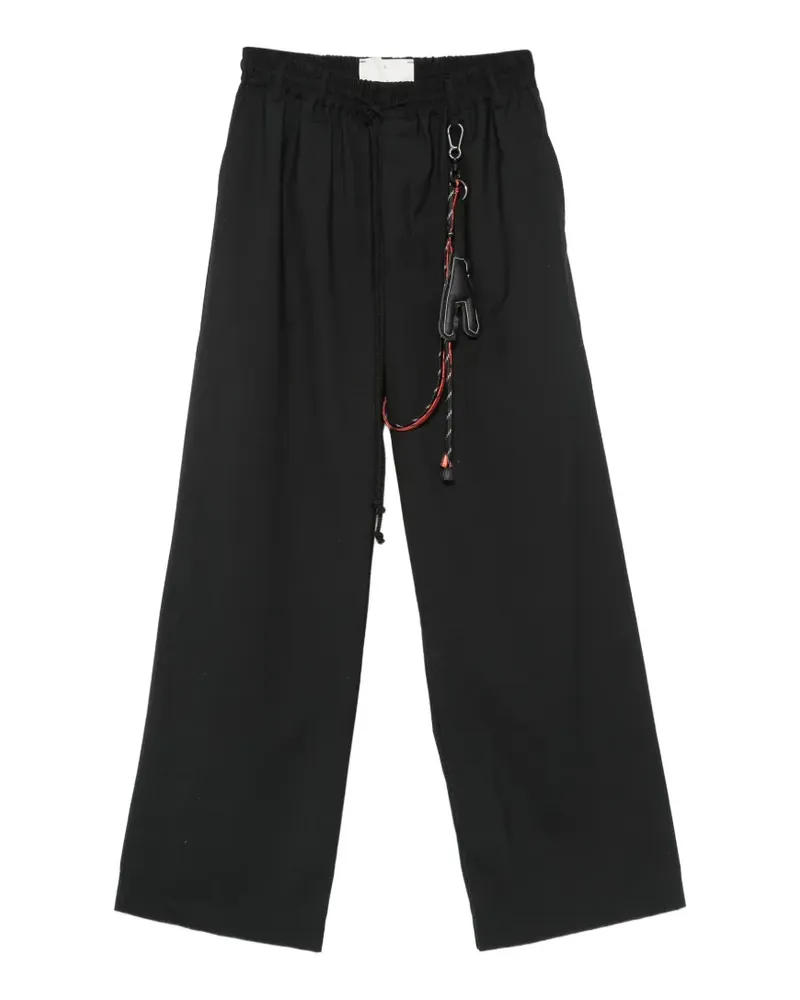 Song For The Mute lanyard-detail wide-leg trousers - Schwarz Schwarz