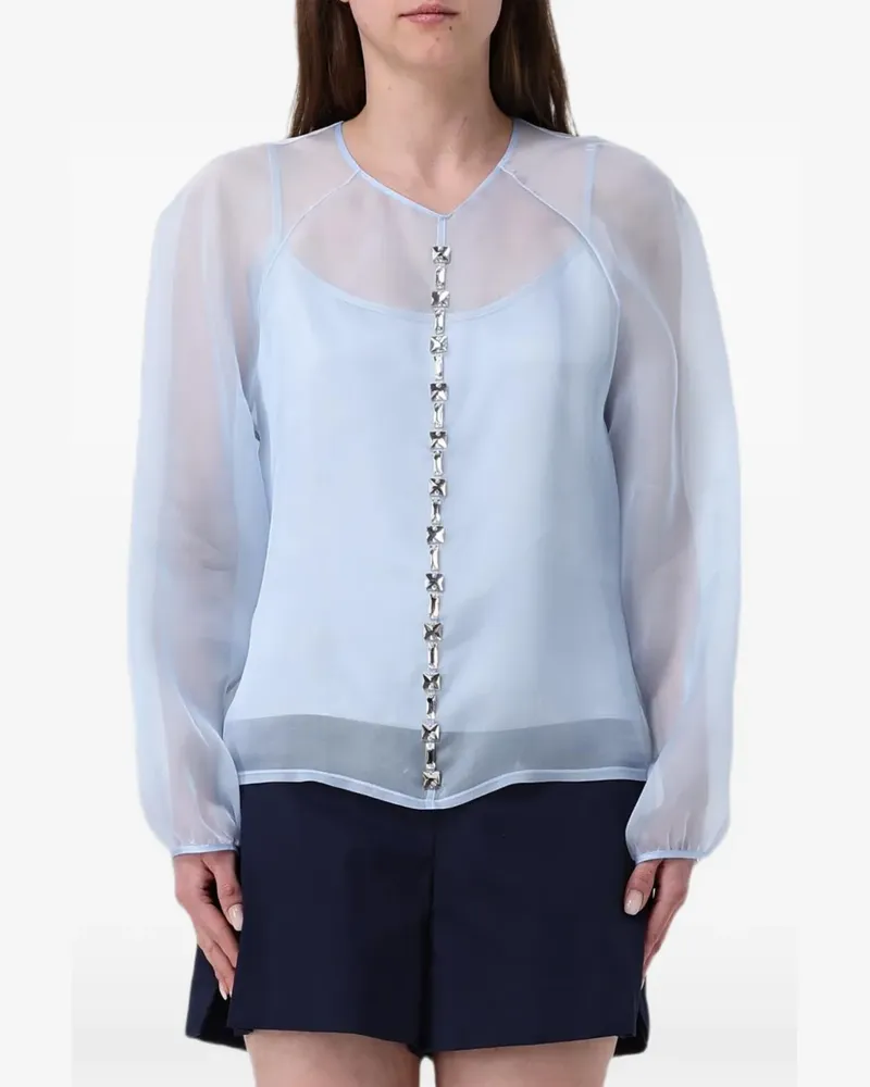 Fabiana Filippi Bluse mit Strassverzierung - Blau Blau