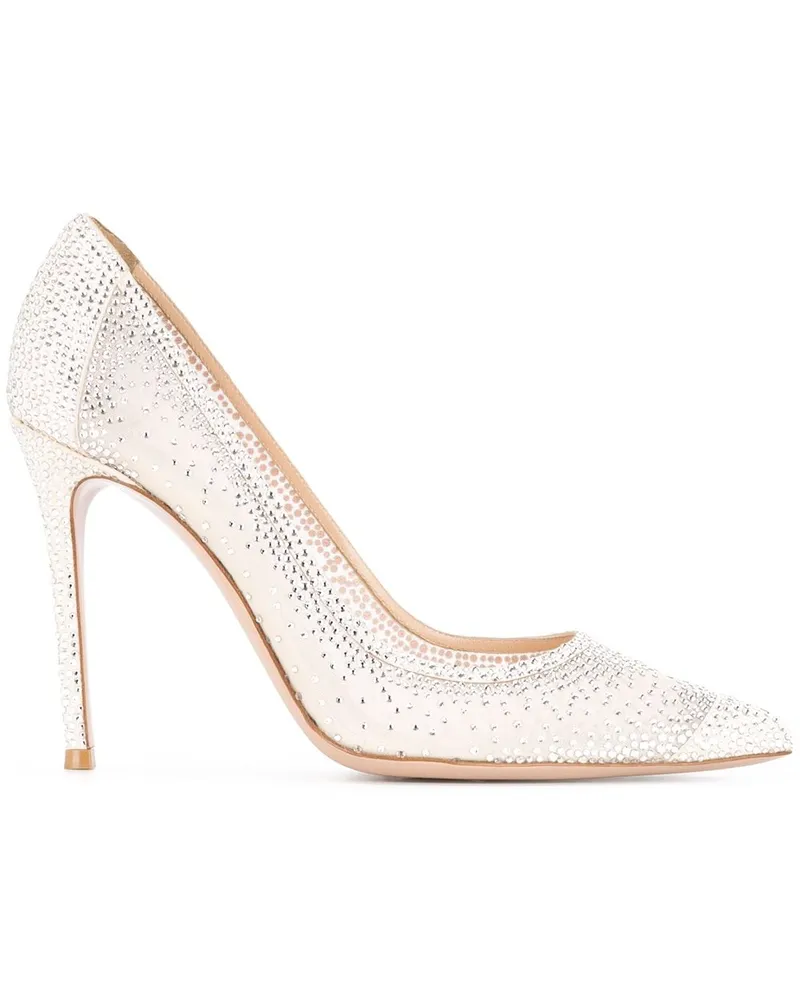 Gianvito Rossi Verzierte 'Rania' Pumps - Weiß Weiß