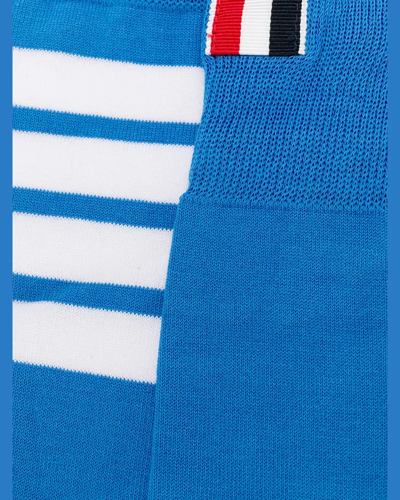 Thom Browne Socken mit Logo-Streifen - Blau Blau