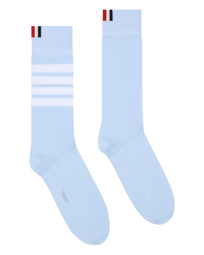 Thom Browne Socken mit Logo-Streifen - Blau Blau