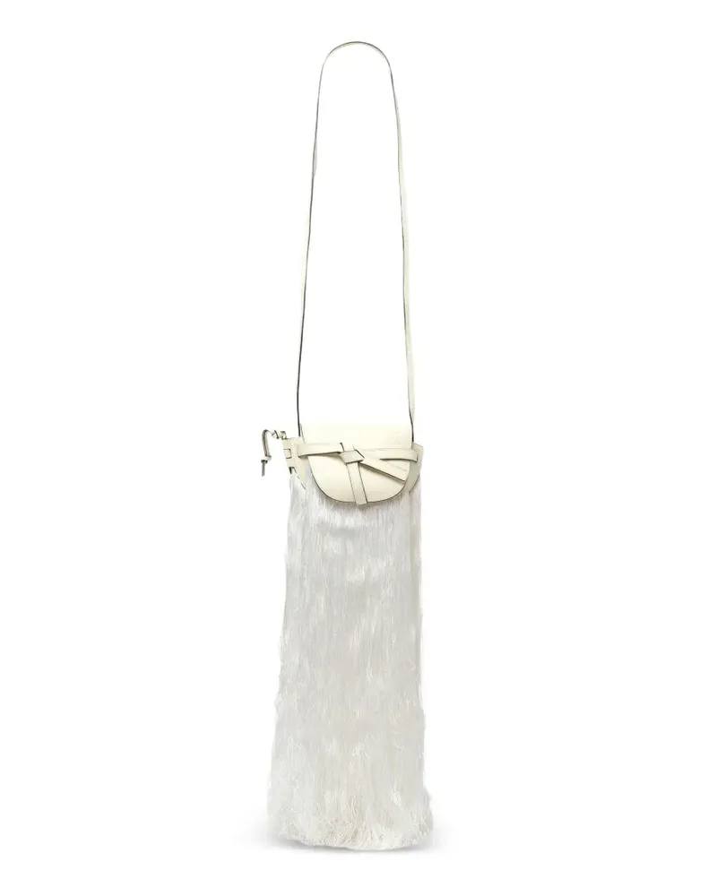 Loewe Gate Fringes mini bag - Weiß Weiß
