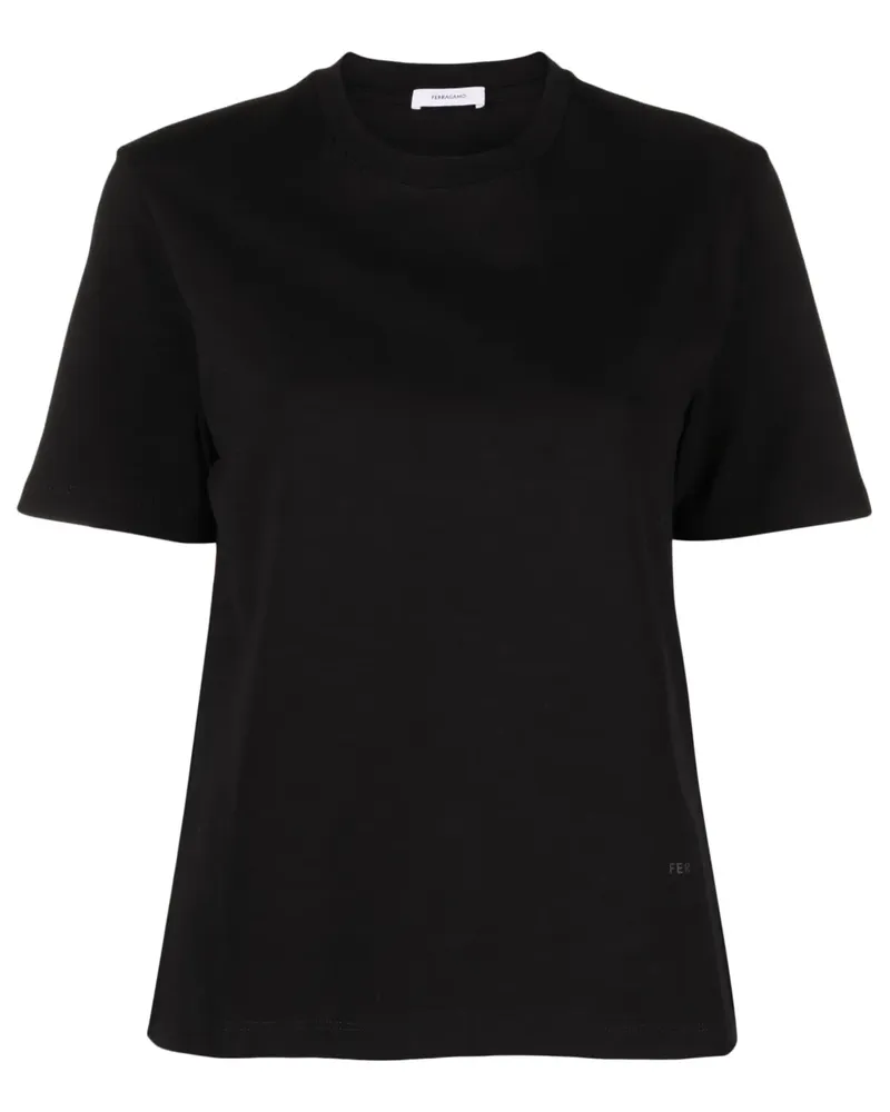 Ferragamo Klassisches T-Shirt - Schwarz Schwarz