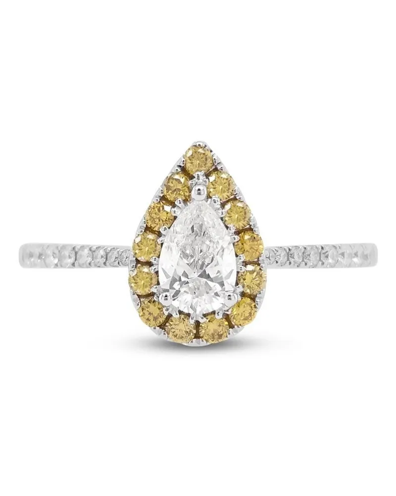 HYT Jewelry 18kt Weißgoldring mit Diamanten - Silber Silber
