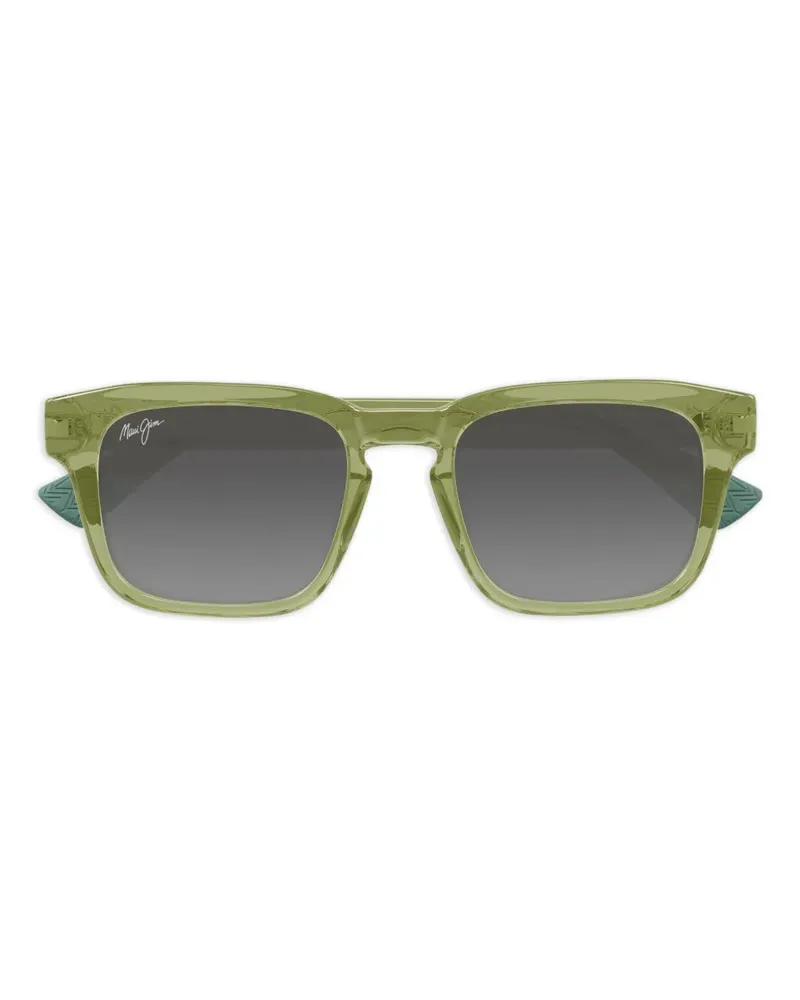 Maui Jim Maluhia Sonnenbrille mit eckigem Gestell - Grün Grün
