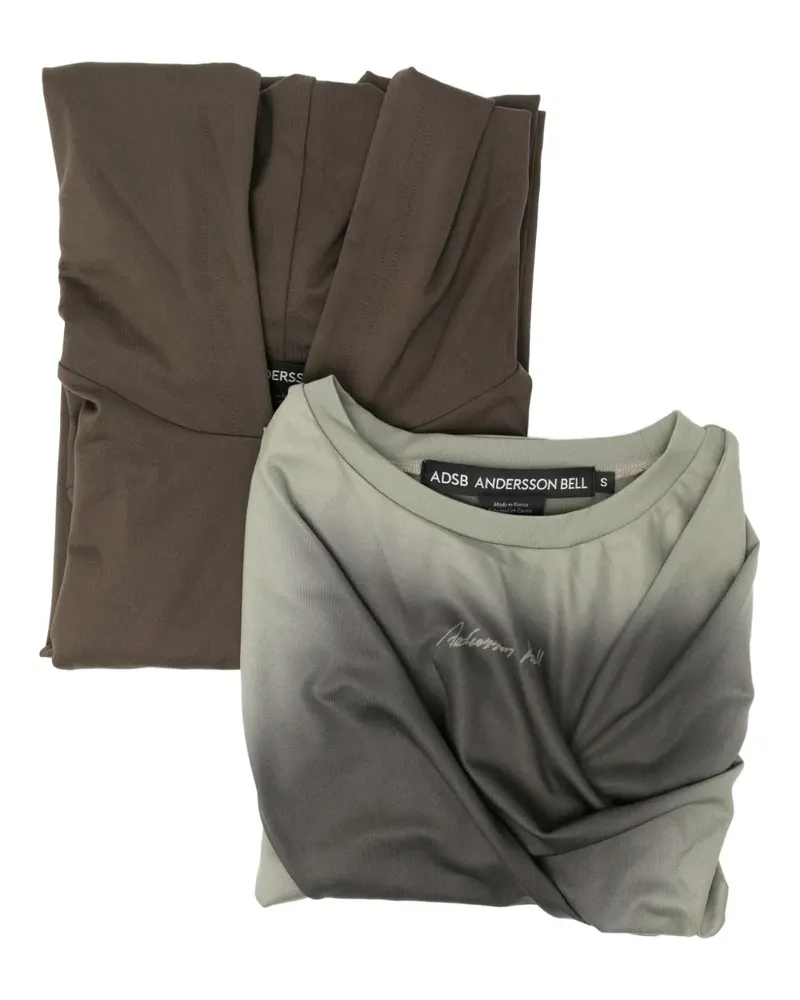 Andersson Bell Geraffter Hoodie - Grün Grün