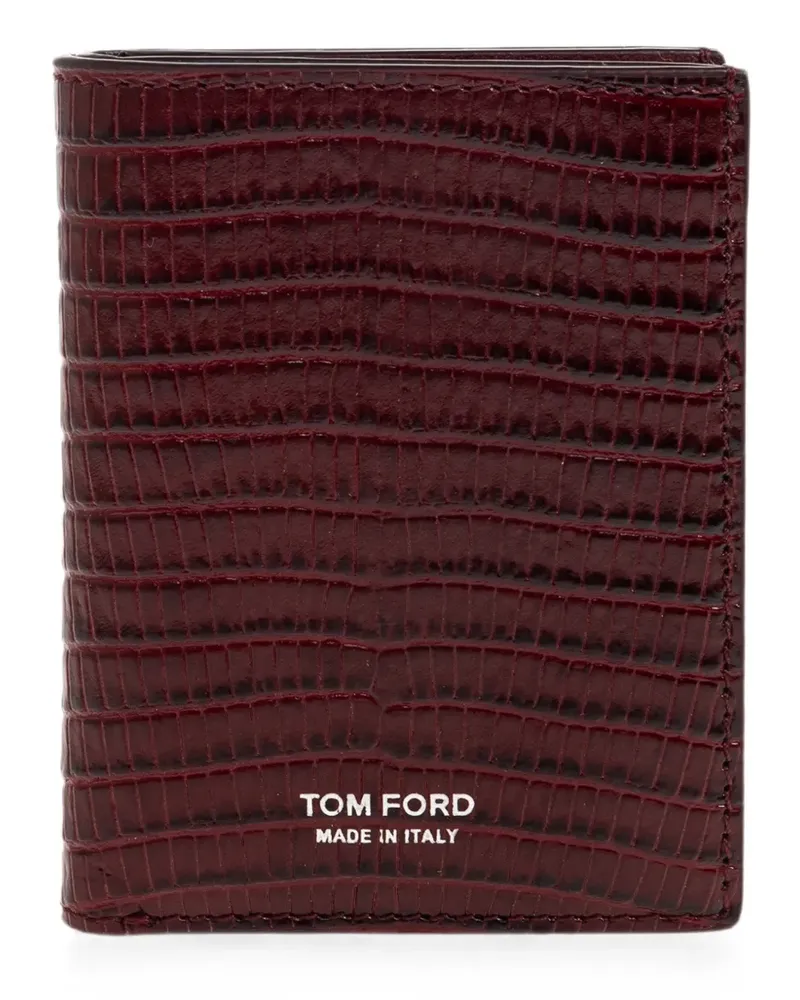 Tom Ford Portemonnaie mit Eidechsen-Effekt - Rot Rot