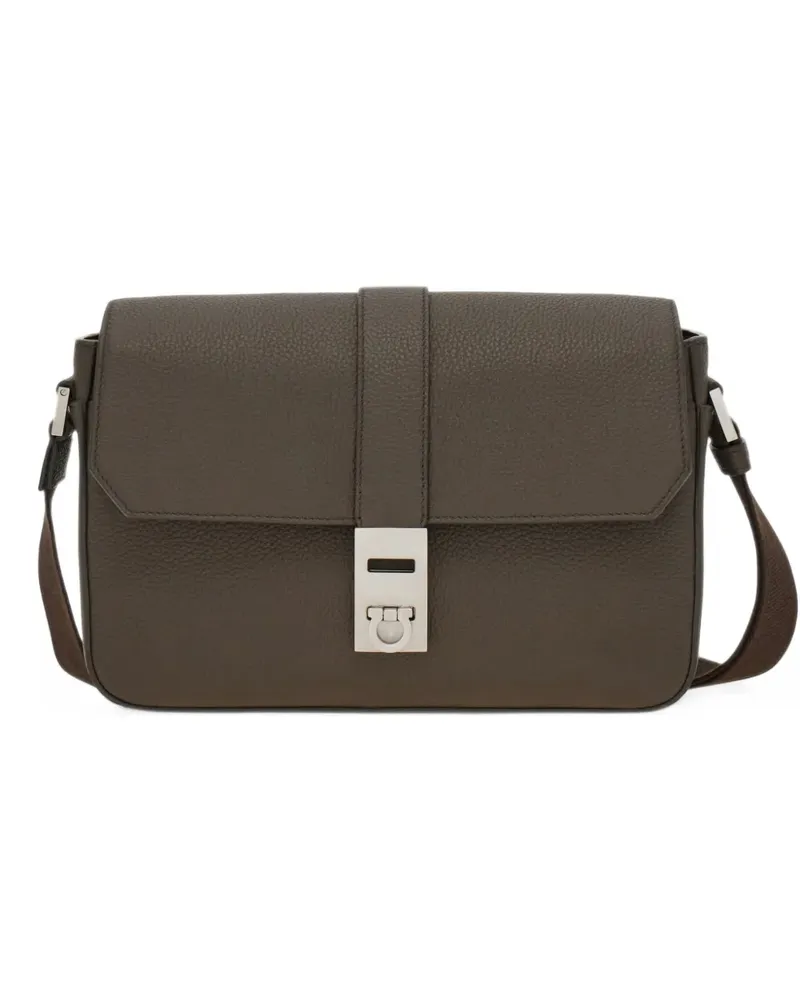 Ferragamo Hug Kuriertasche mit Schnalle - Grau Grau