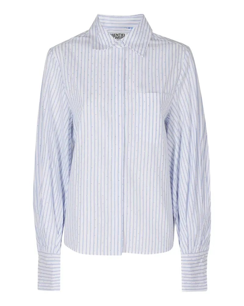 Essentiel Kalmia striped rhinestone-embellished shirt - Weiß Weiß