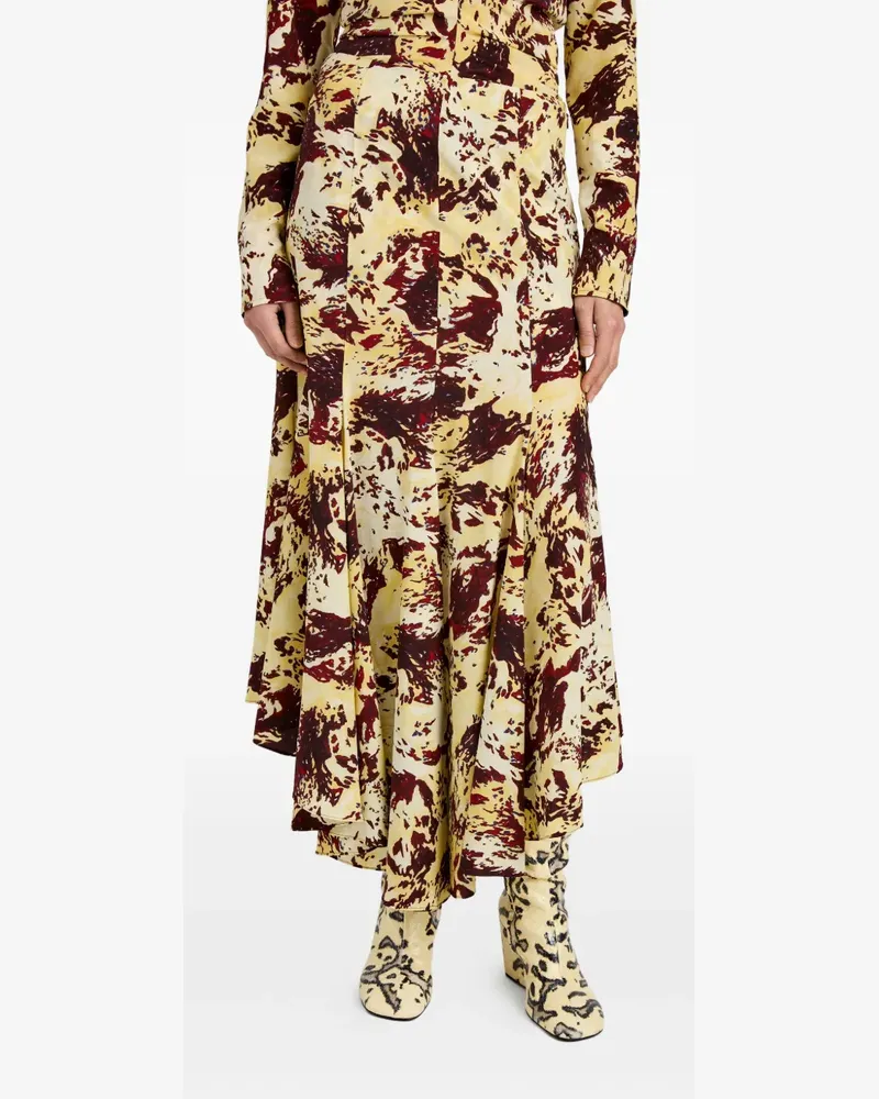 Proenza Schouler Joelle Midirock mit Print - Gelb Gelb