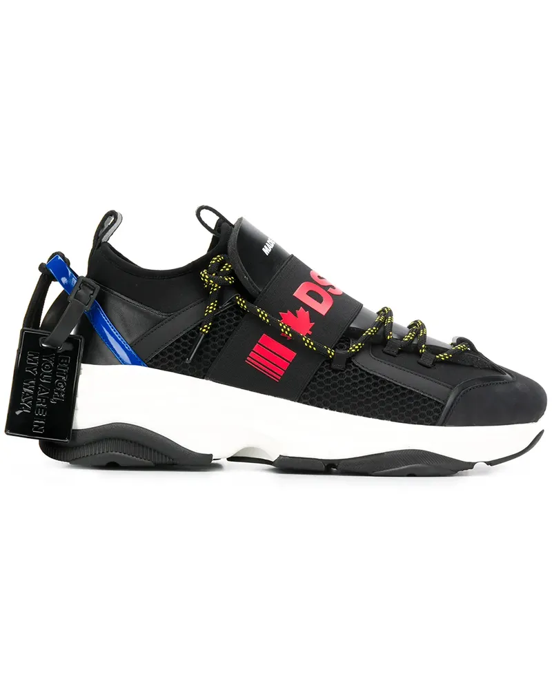 Dsquared2 Sneakers mit Einsätzen - Schwarz Schwarz