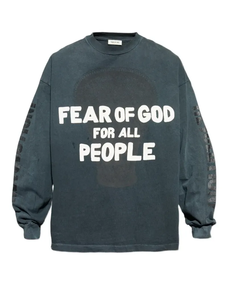 Fear of God Langarmshirt mit Slogan-Print - Blau Blau