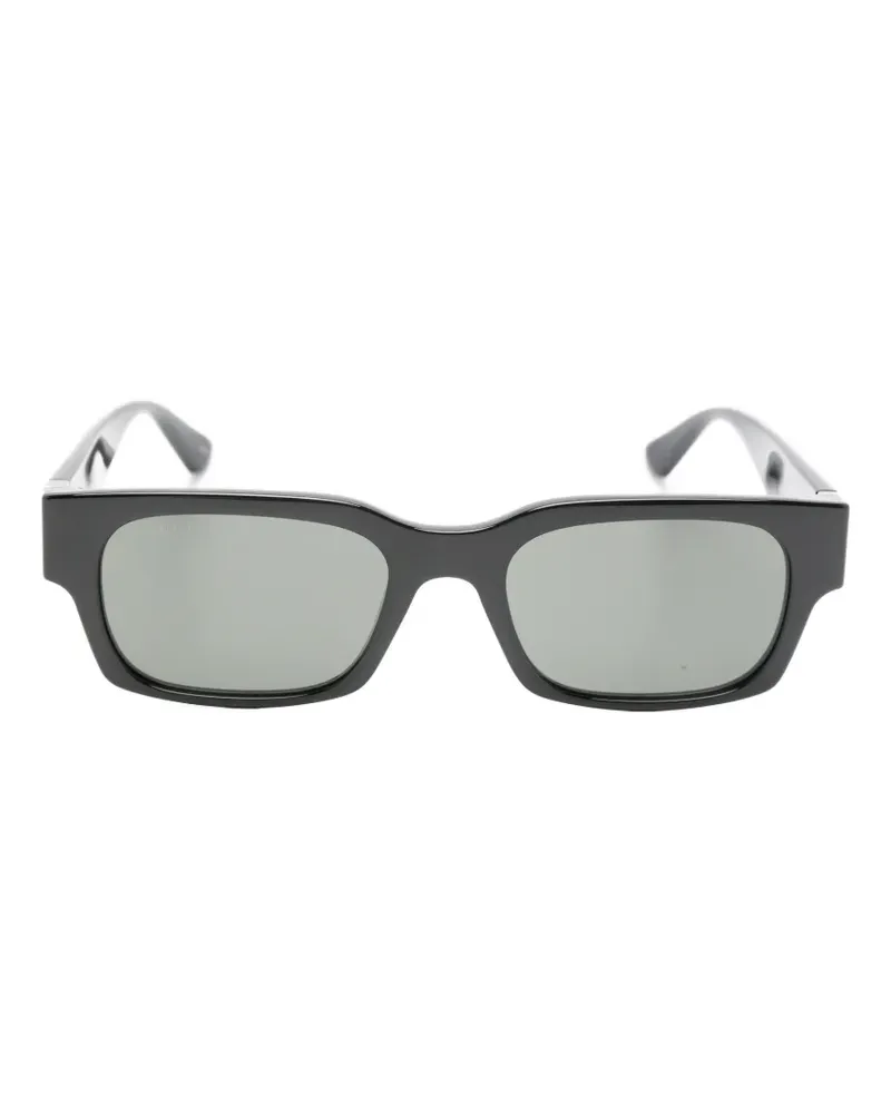 Gucci Sonnenbrille mit eckigem Gestell - Schwarz Schwarz