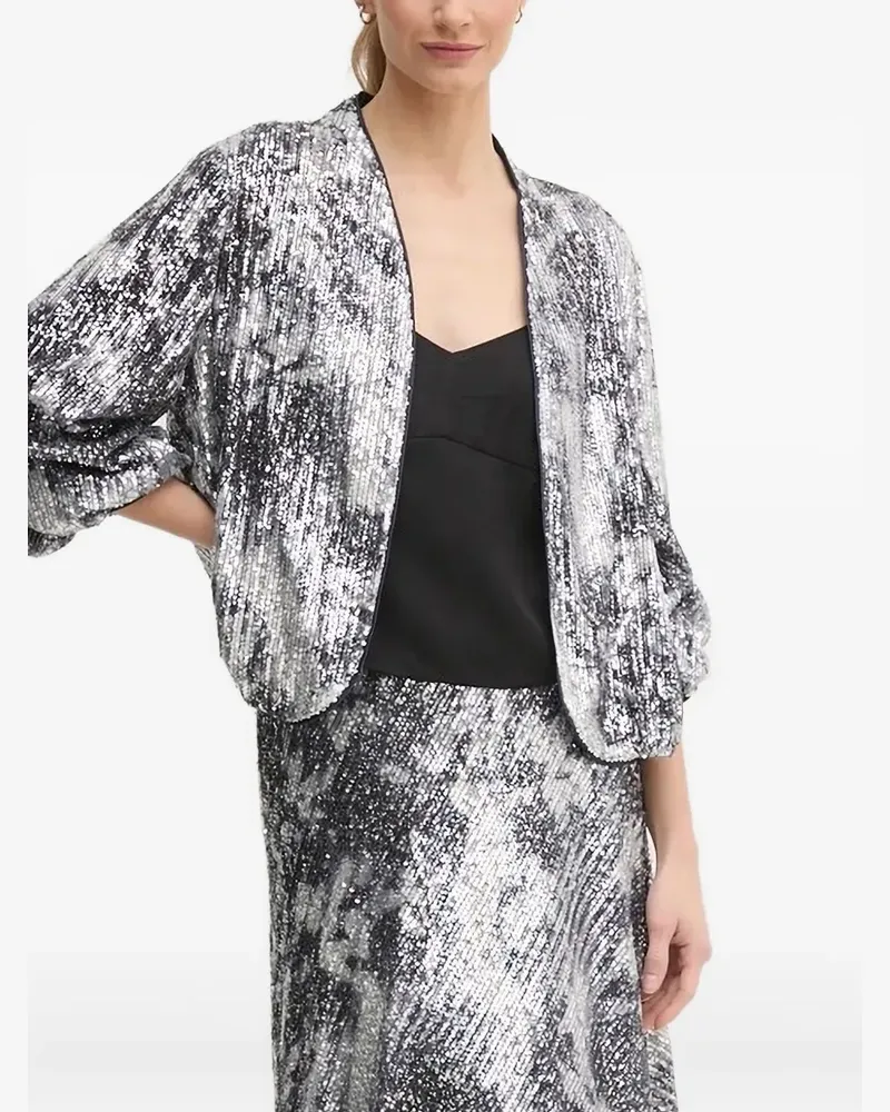 Diane von Furstenberg Jacke mit Pailletten - Silber Silber