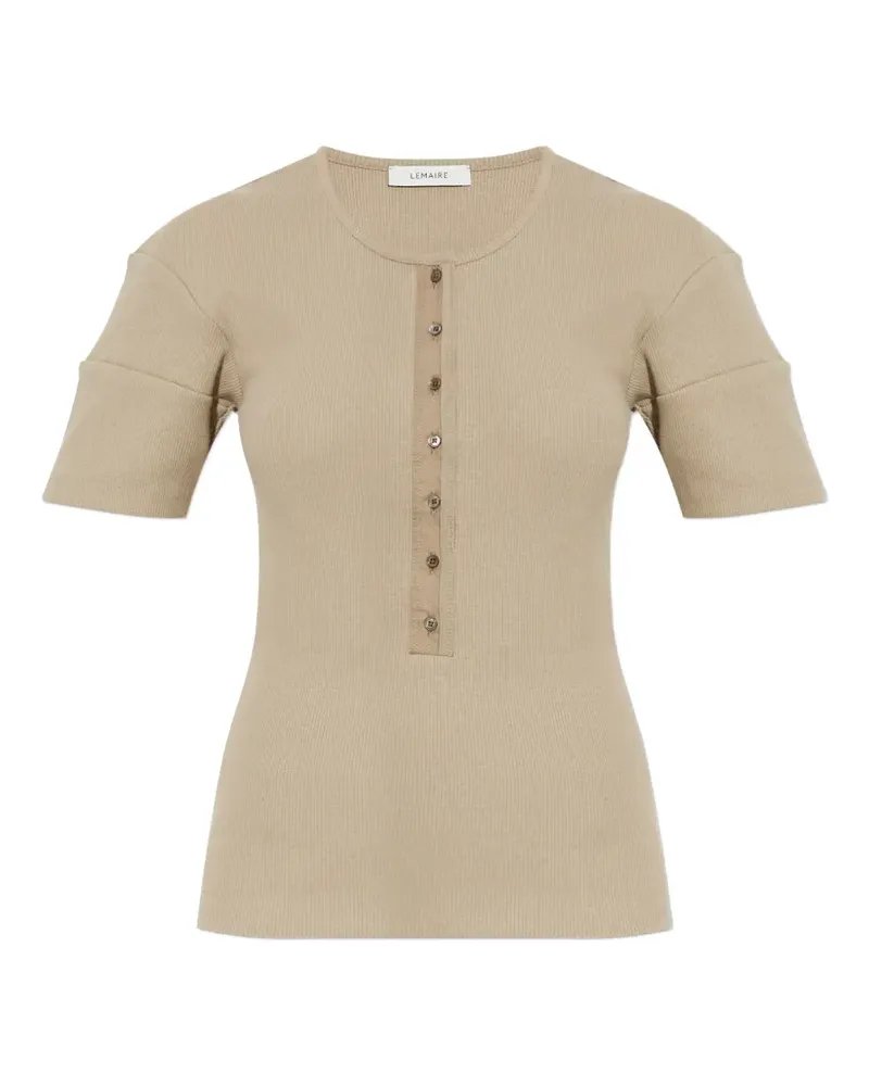 Christophe Lemaire Geripptes T-Shirt - Nude Nude