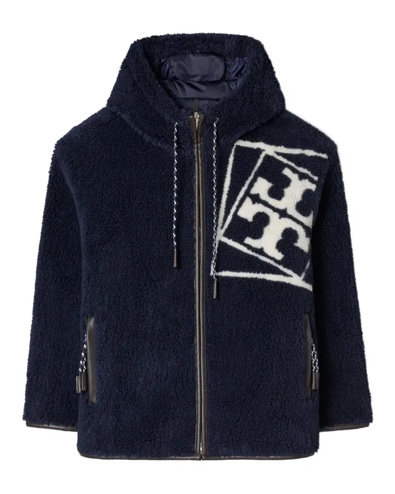 Tory Burch Fleecejacke mit Logo - Blau Blau