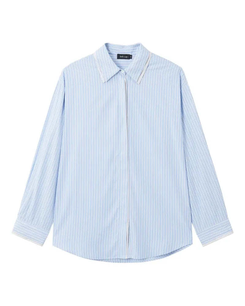 Tout a Coup Gestreiftes Hemd - Blau Blau