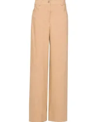 Alberta Ferretti Hose mit weitem Bein Nude