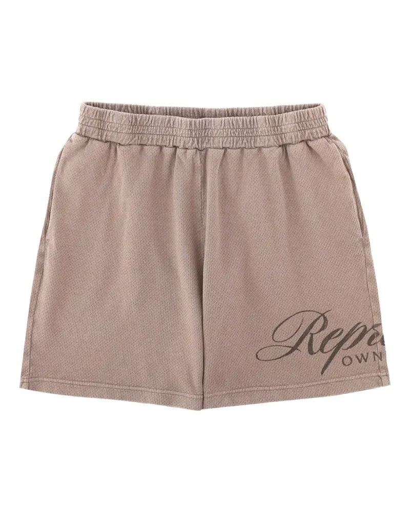 REPRESENT Shorts aus Mesh mit Logo - Nude Nude