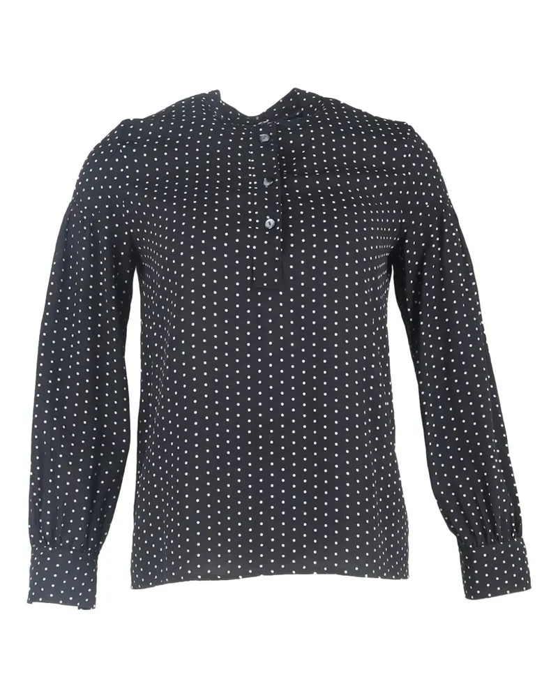 A.P.C. polka-dot pattern long sleeve blouse - Schwarz Schwarz