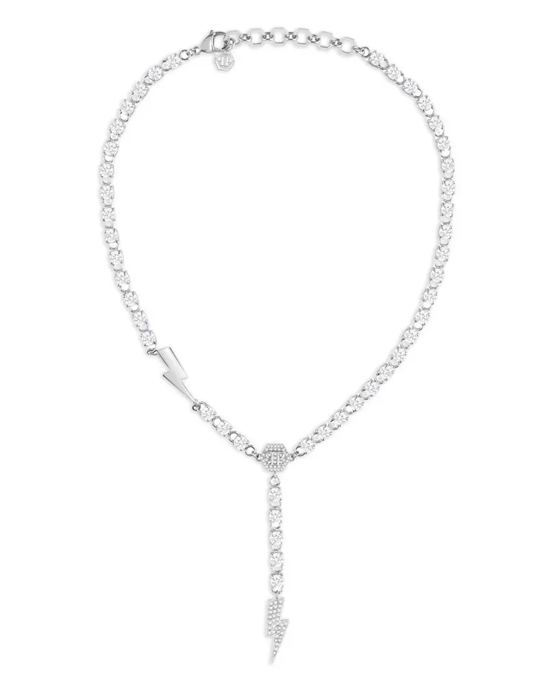 Philipp Plein Thunder Lady Halskette aus Edelstahl - Silber Silber