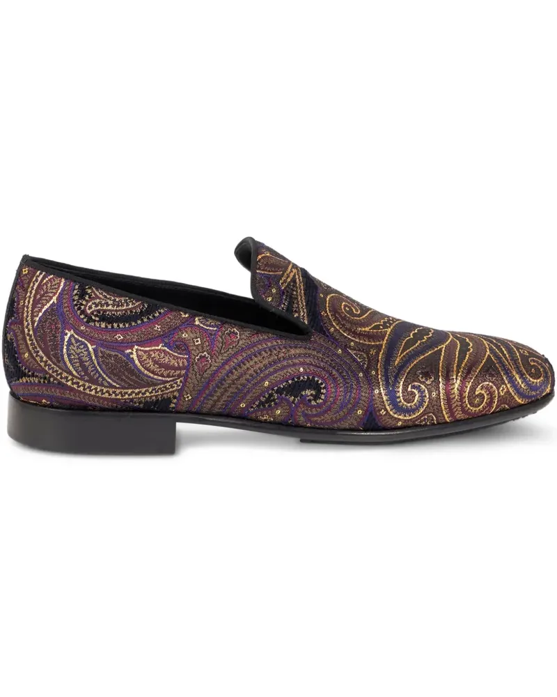 Etro Loafer aus Paisley-Jacquard - Gold Gold