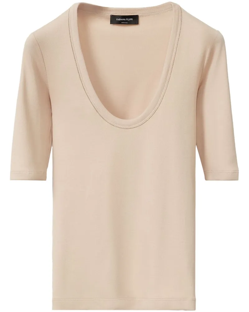 Fabiana Filippi T-Shirt aus Jersey - Nude Nude