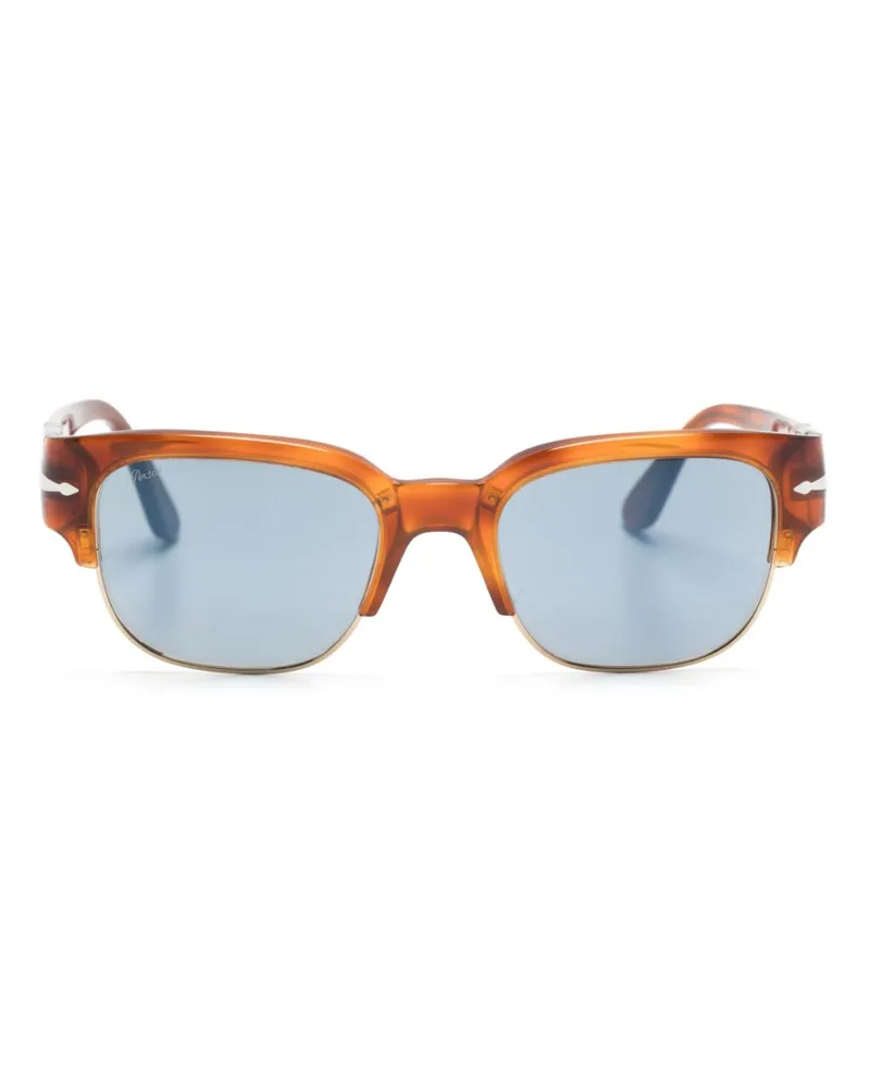Persol Eckige Sonnenbrille in Schildpattoptik - Braun Braun
