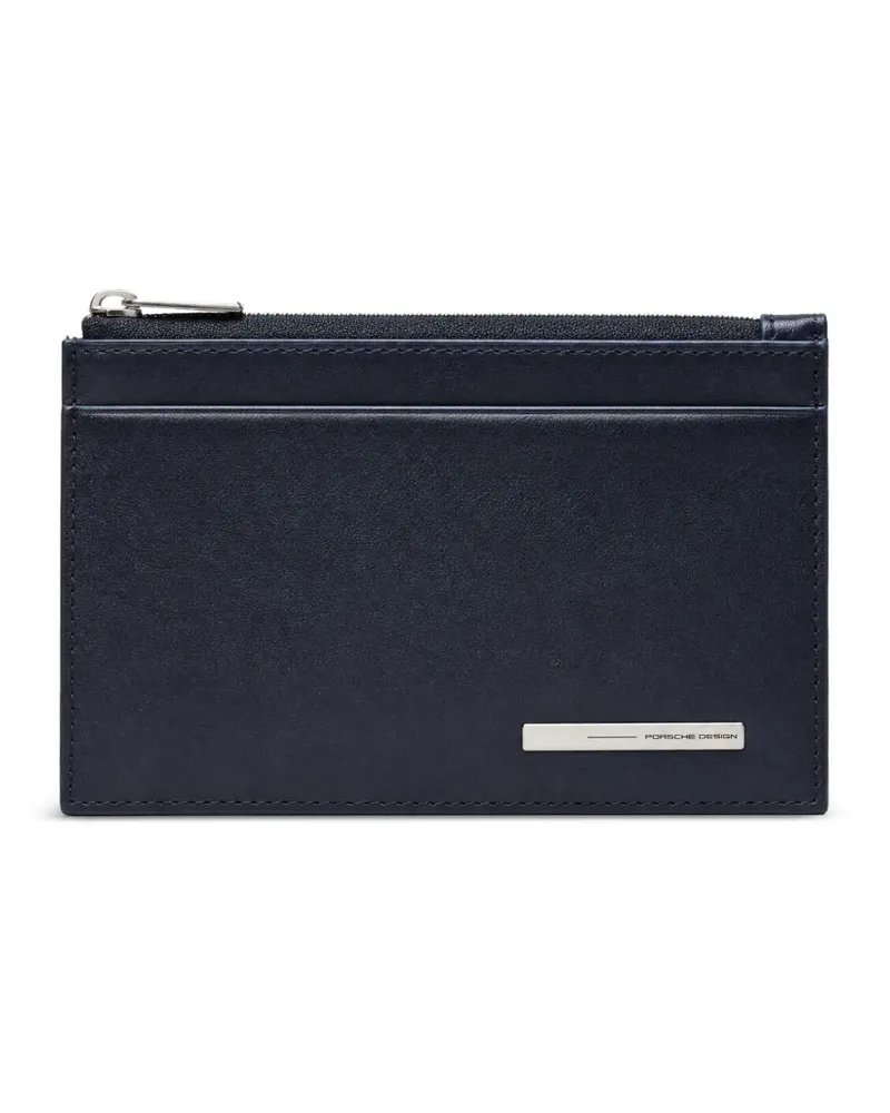 Piquadro Kartenetui mit Logo-Schild - Blau Blau