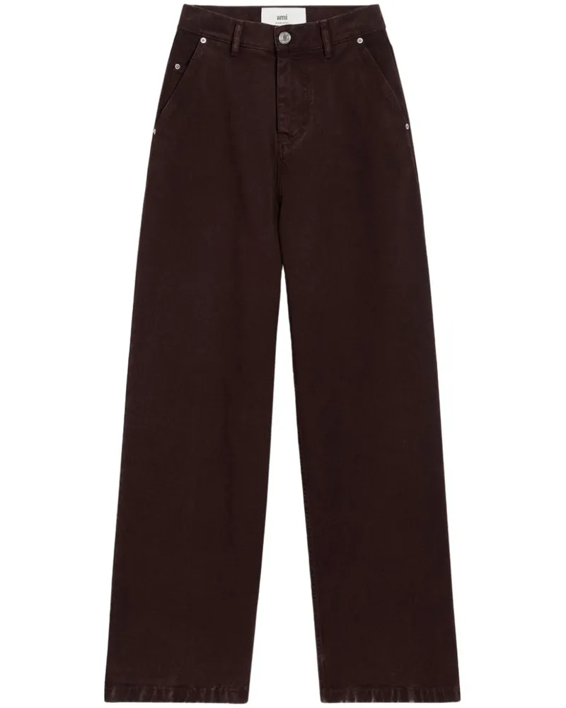 AMI Paris Jeans mit weitem Bein - Violett Violett