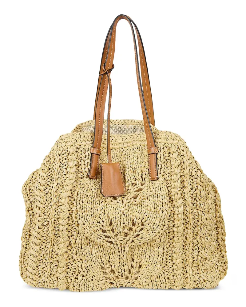 Ermanno Scervino Shopper aus Bast - Nude Nude