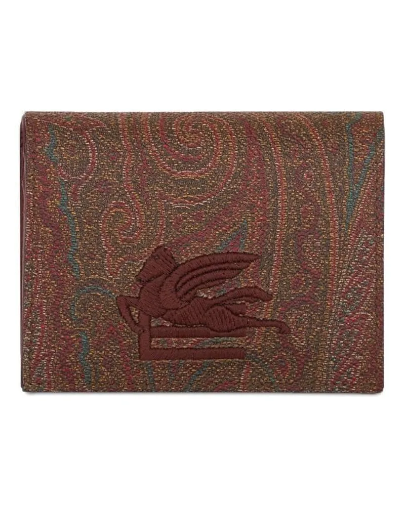 Etro Kartenetui mit Paisley-Print - Rot Rot