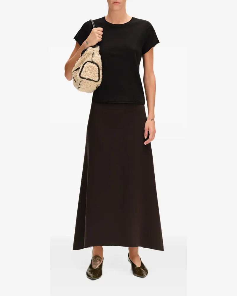 BIMBA Y LOLA Dunkelbrauner Doubleface-Rock in A-Linie Braun