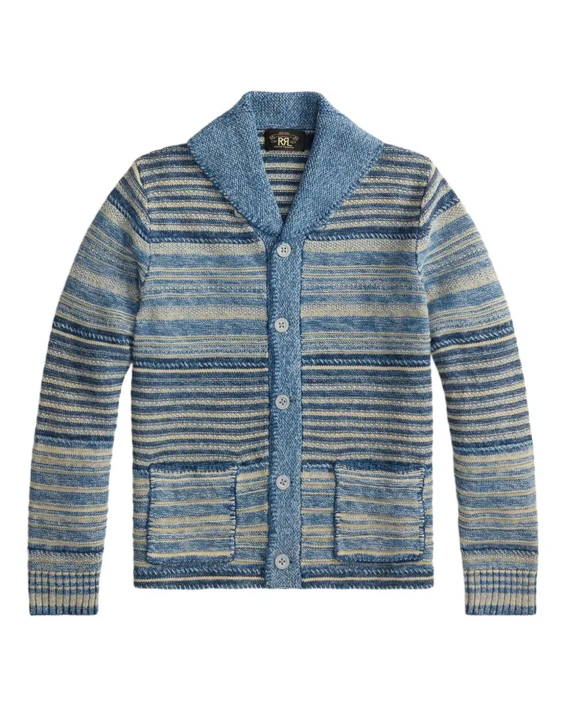 Ralph Lauren Gestreifter Cardigan - Blau Blau