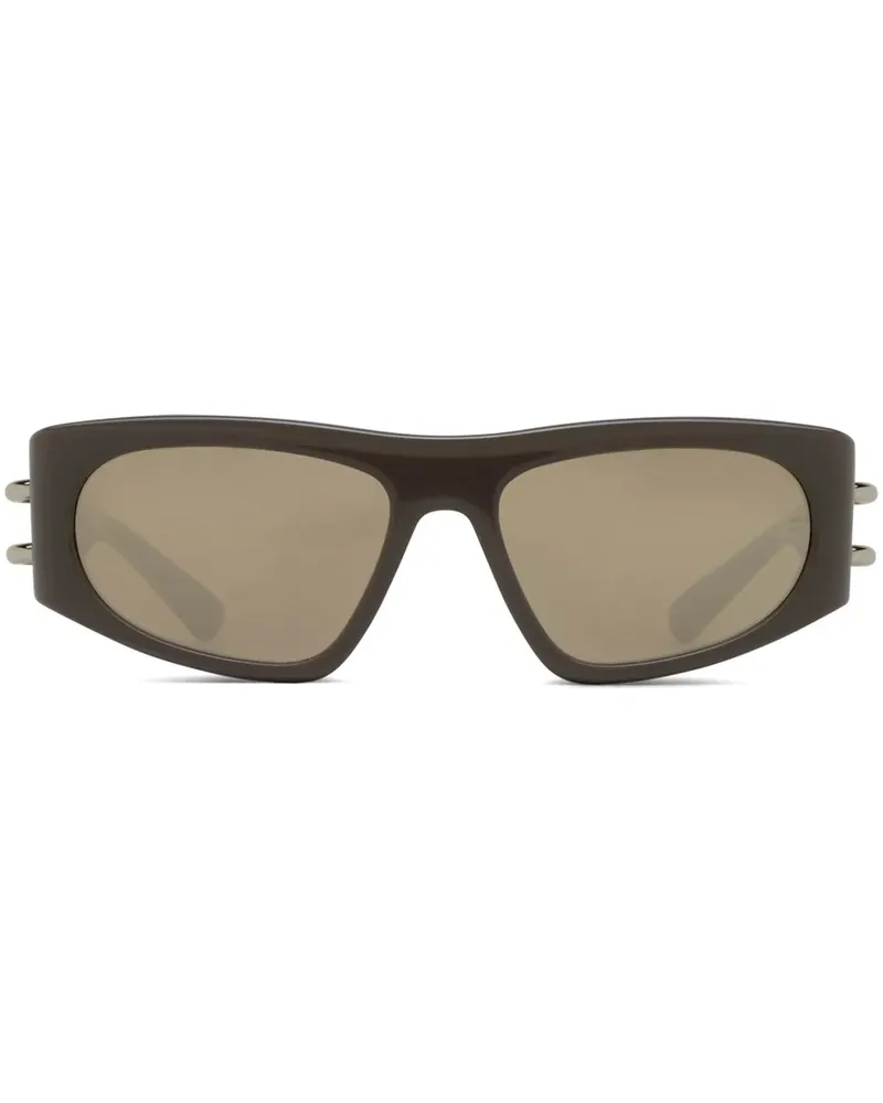 Alexander McQueen Sonnenbrille mit eckigem Gestell - Braun Braun