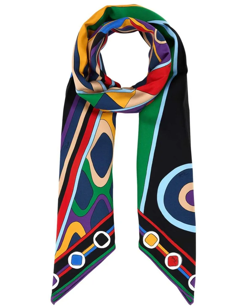 Emilio Pucci Seidenschal mit Print - Blau Blau