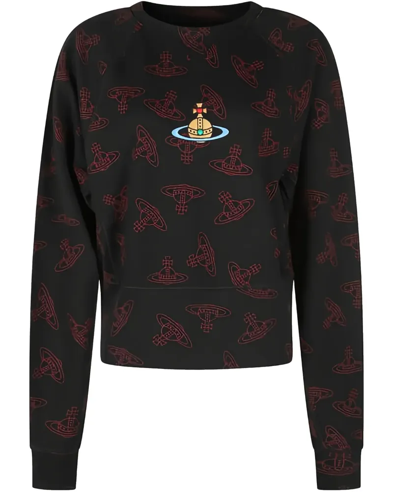 Vivienne Westwood Sweatshirt mit Orb-Print - Schwarz Schwarz